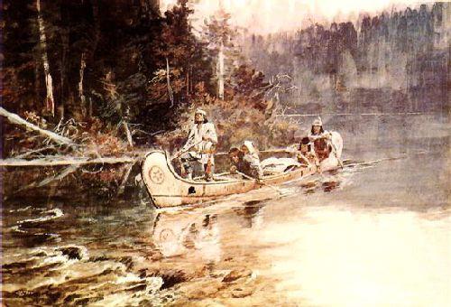 Charles M Russell On the Flathead Germany oil painting art
